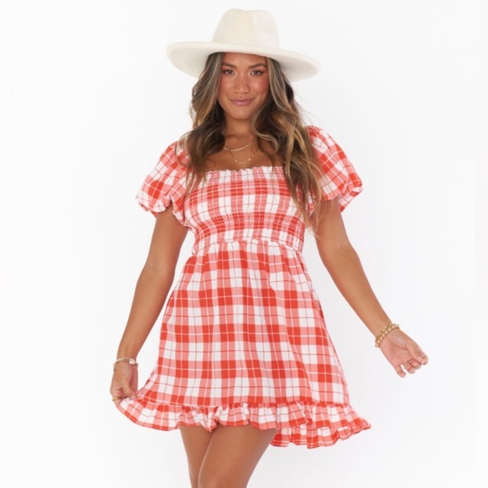 Show Me Your MuMu Plaid Mini Dress